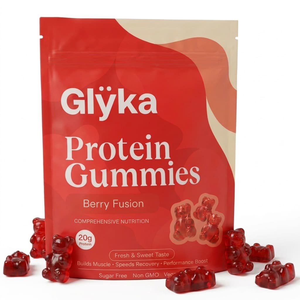 Glÿka Berry Fusion protein gummies pouch